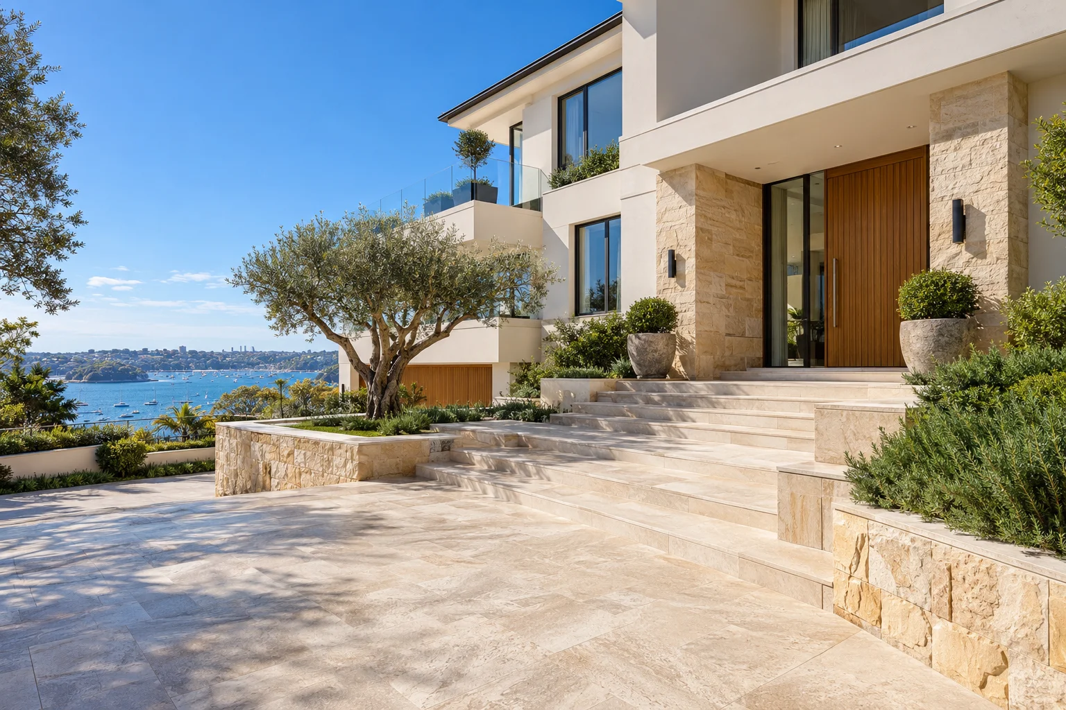 Soft washing the rendered wall of an Eastern Suburbs home